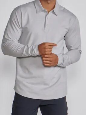 BYLT Basics Drop-Cut Long Sleeve LUX Polo